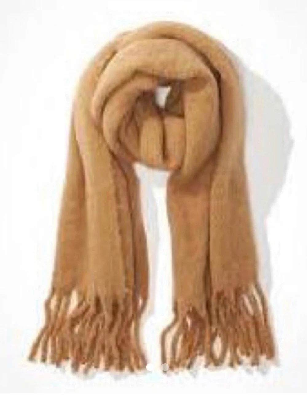 American Eagle Outfitters Camel Fringe Scarf